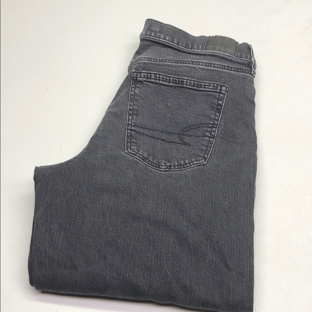 AMERICAN EAGLE STOVEPIPE BLACKWASH JEANS 8/29x28 ⭐️
